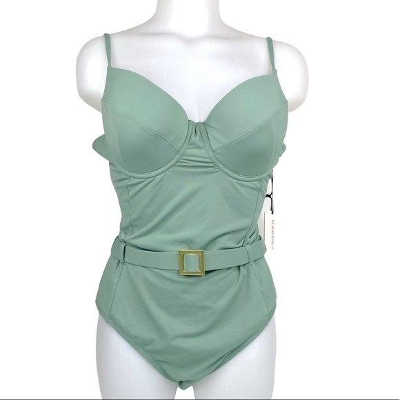 WE Wore What Belted One Piece Swimsuit - Picture 1 of 8
